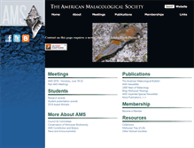 Tablet Screenshot of malacological.org